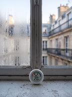Hygromètre posé sur le rebord d'une fenêtre