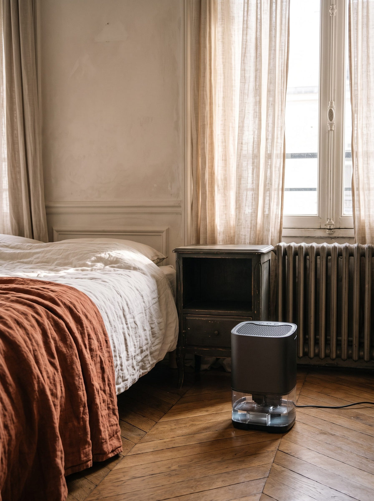 Déshumidificateur 1 L dans une chambre